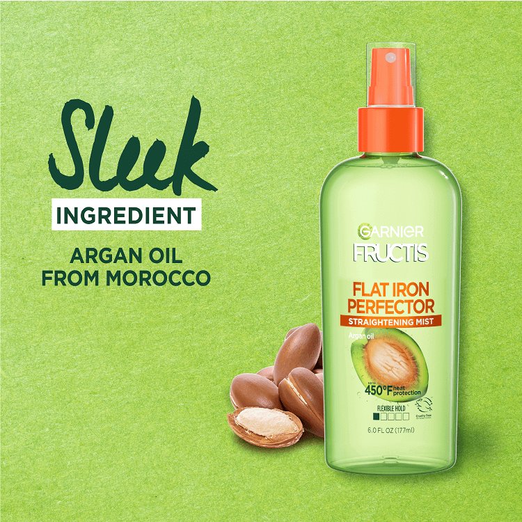 Garnier Sleek & Shine Flat Iron Perfector Straightening Hair Mist Ingredient